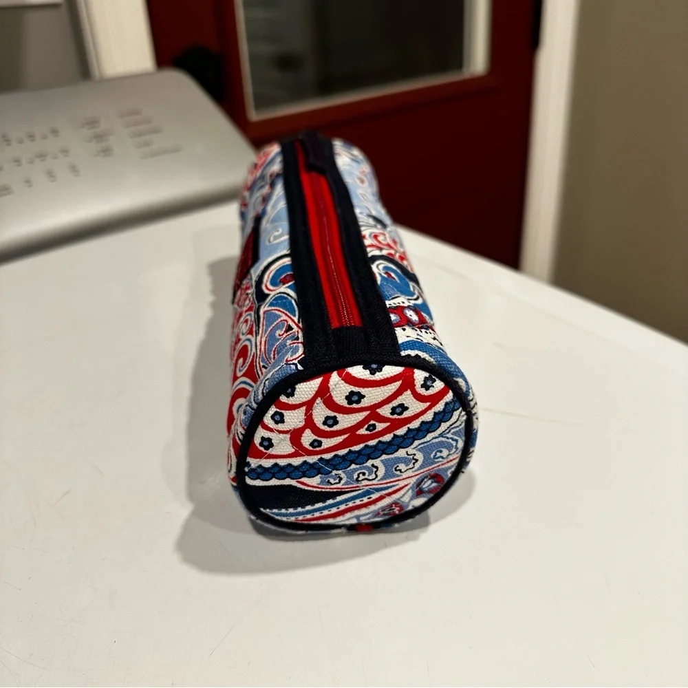 Vera Bradley Seaside Cosmetic Brush Case in Cotton Canvas